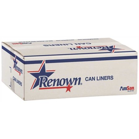 RENOWN Natural Institutional 15 Gal. 6 mic 24 in. x 33 in. Trash Can Liner, 1000PK REN11500